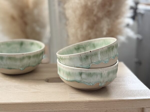 Posodica - zeleno bela