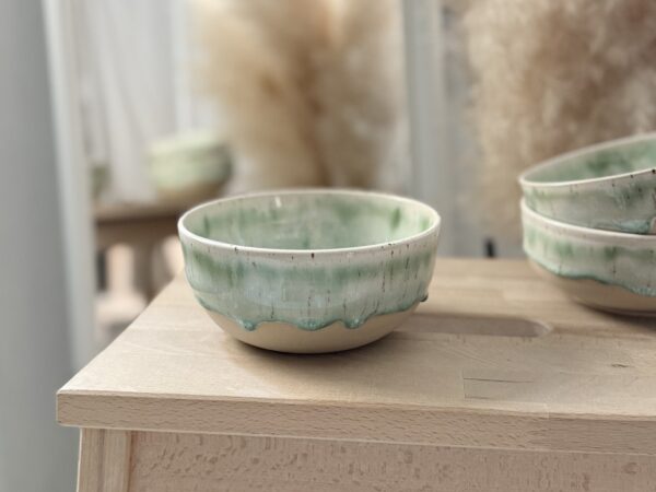 Posodica - zeleno bela